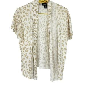 August Silk Petite Tan Cream Medium Cardigan Petite Medium